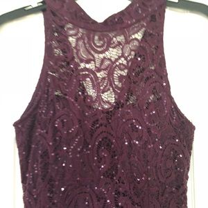 Speechless high neck chiffon dress. Purple. 5